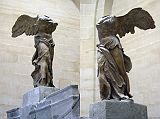 Paris Louvre Antiquities Greek 190 BC The Winged Victory of Samothrace marble sculpture of the Greek goddess Nike Victory